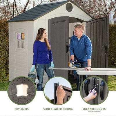 Lifetime 8x5ft Heavy Duty Plastic Garden Shed