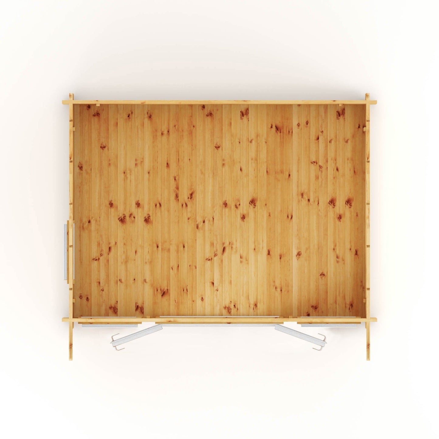 Mercia 13x10 (4m x 3m) Helios Curved Roof Log Cabin – 44mm UPVC White