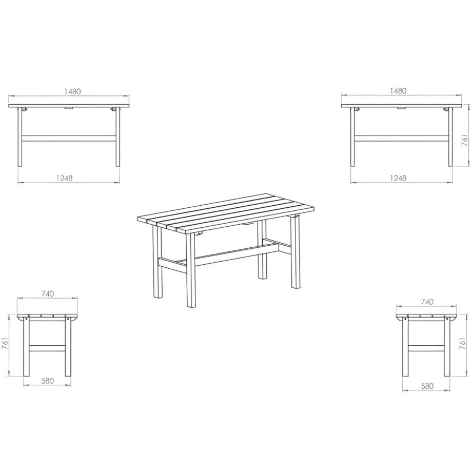 Mercia Carlton Premium Bench and Table Set