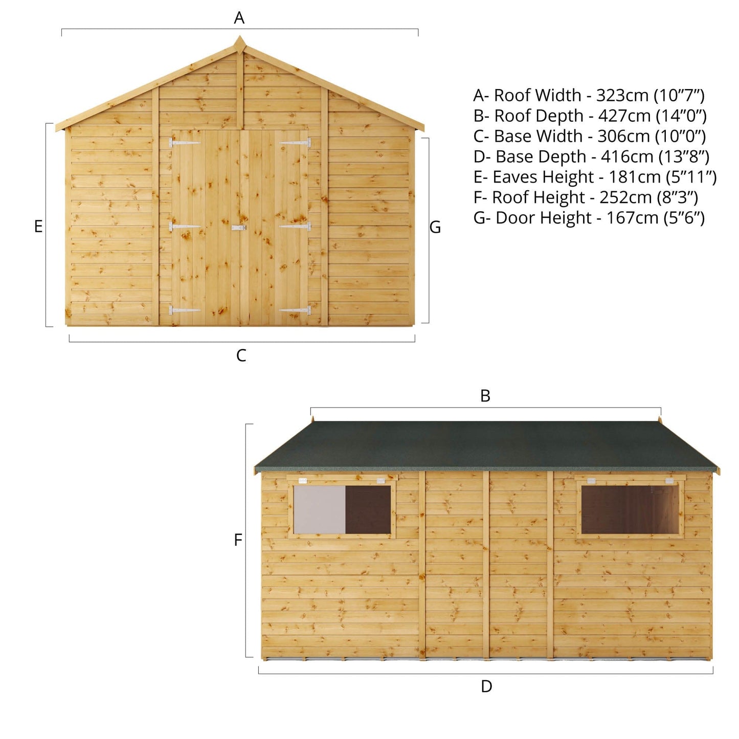 Mercia 14x10 Premium Shiplap Apex Workshop