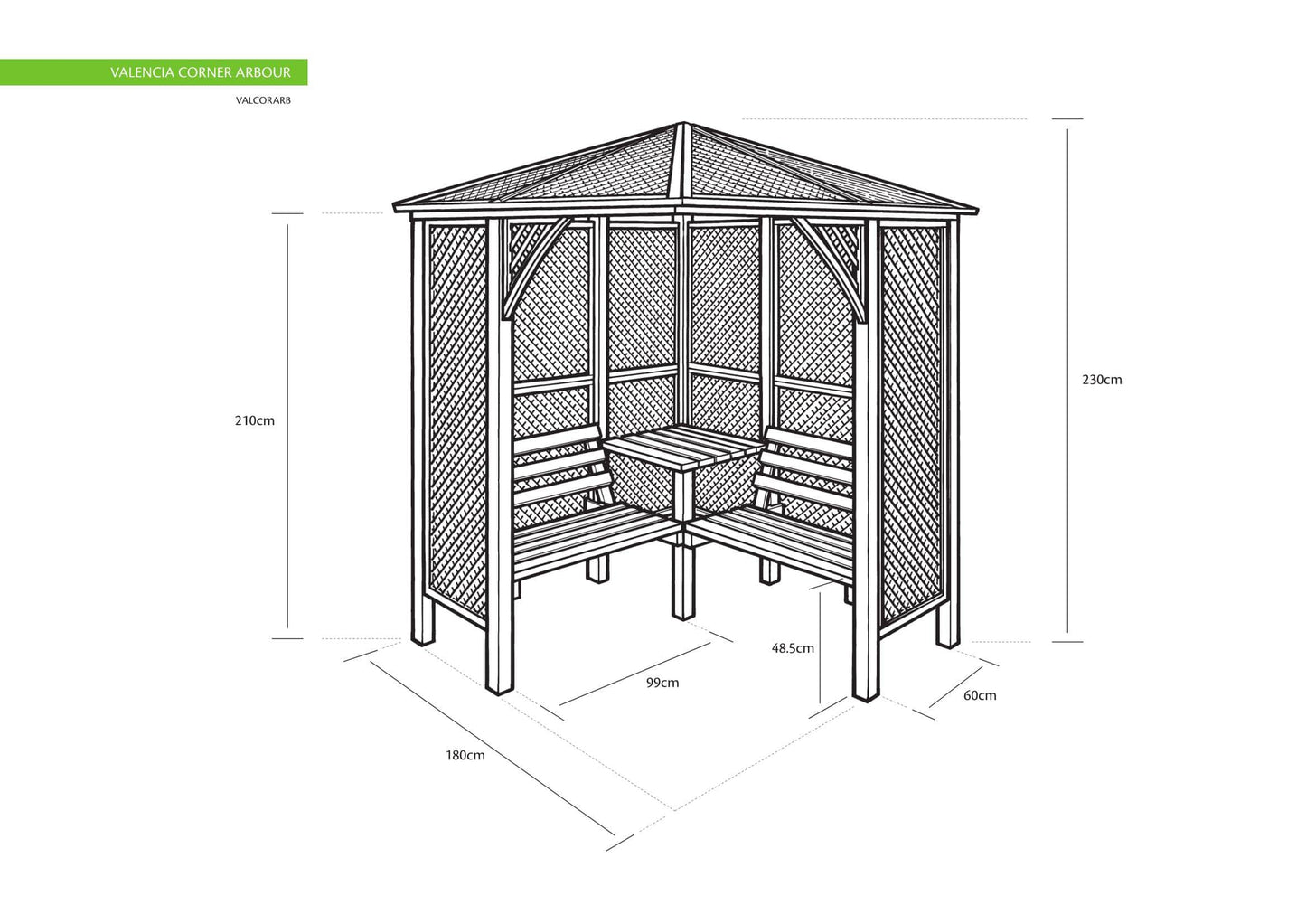 Shire Valencia Corner Arbour