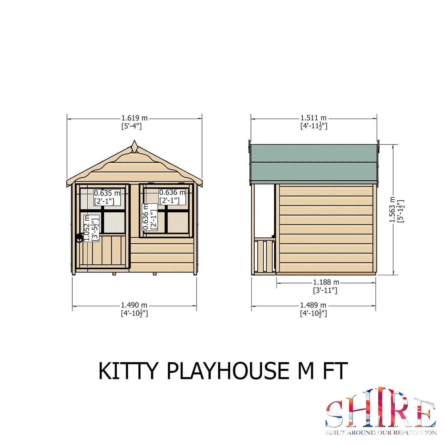 Shire Kitty Playhouse 5x4