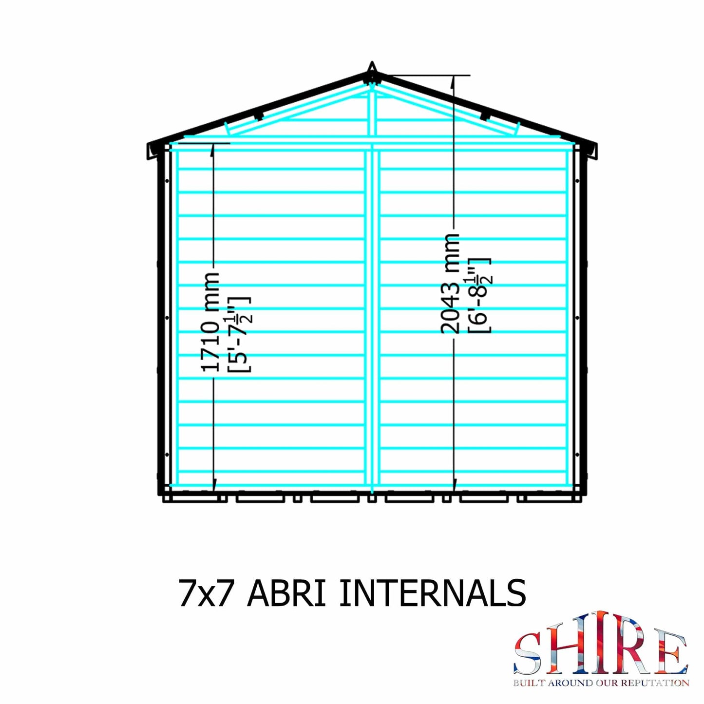Shire Abri Apex Shed - 7x7