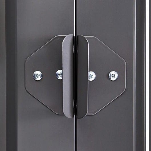 Globel 10x10ft Apex Metal Garden Shed - Anthracite Grey