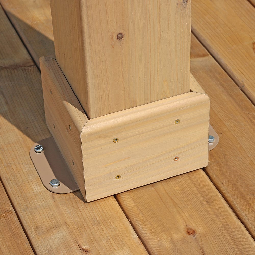 Yardistry 10ft x 10ft (3m x 3m) Meridian Gazebo with Single Privacy Wall