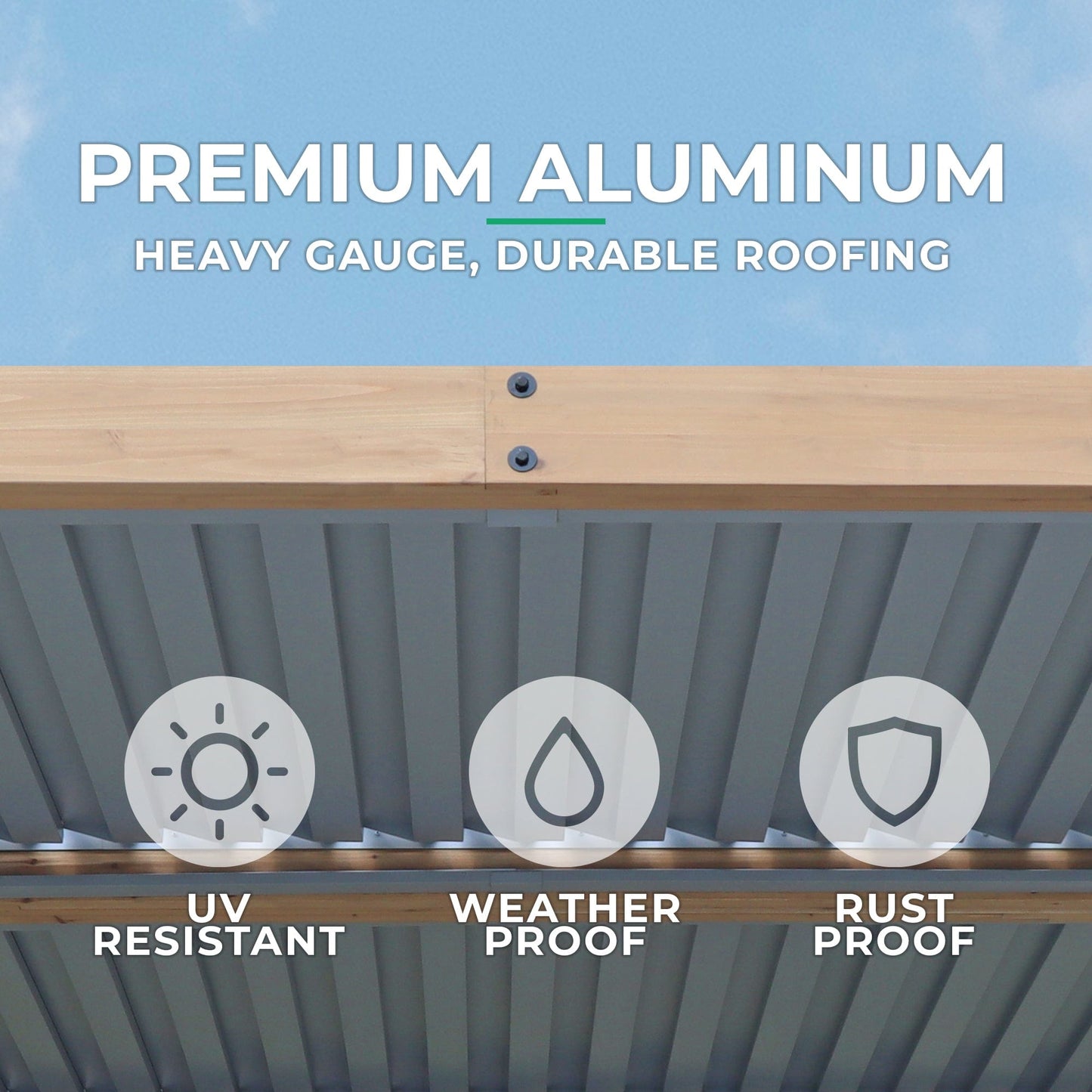 Yardistry 10ft x 20ft (3m x 6m) Meridian Pergola with Louvered Roof