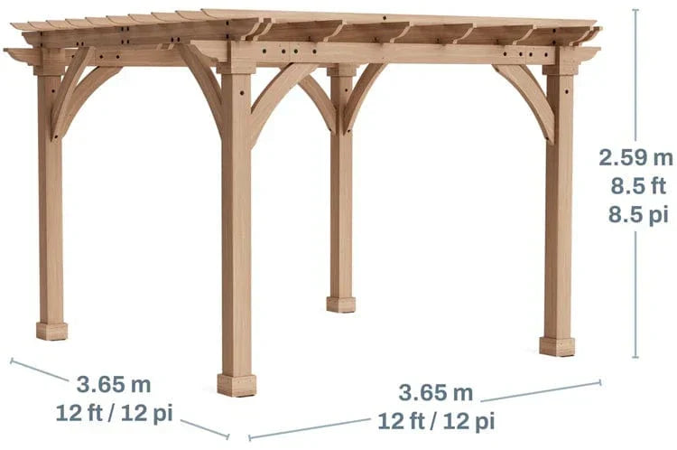 Yardistry 12ft x 12ft (3.7m x 3.7m) Meridian Pergola