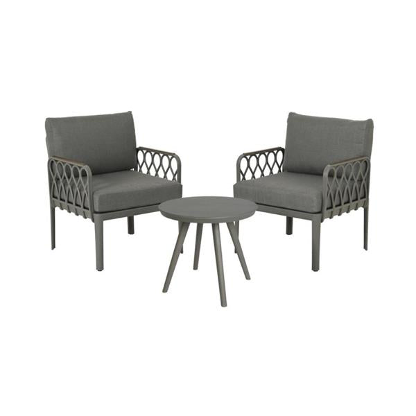 Kaemingk San Antonio 3 Piece Resin Bistro Set - Dark Grey