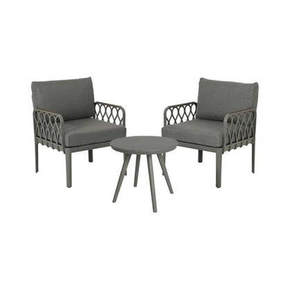 Kaemingk San Antonio 3 Piece Resin Bistro Set - Dark Grey