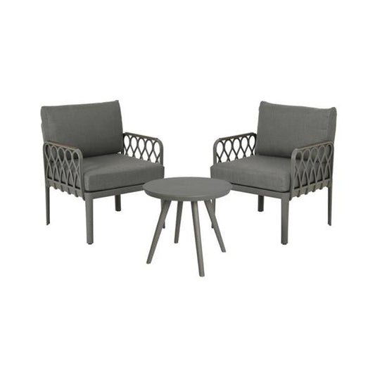 Kaemingk San Antonio 3 Piece Resin Bistro Set - Dark Grey
