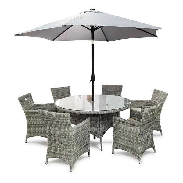 Tuscany 6 Seater Round Dining Set - 1.4m