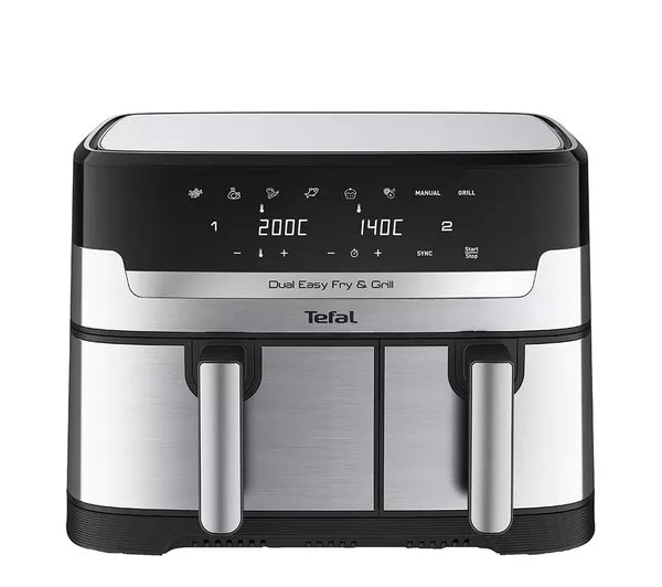Tefal Easy Fry Dual Zone EY905D40 Air Fryer & Grill - Stainless Steel
