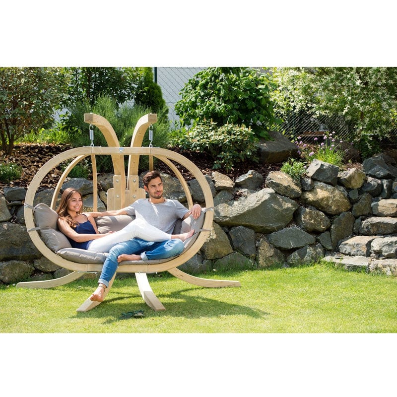 Amazonas Globo Royal Taupe Double Seater Hanging Chair (Weatherproof Cushion)
