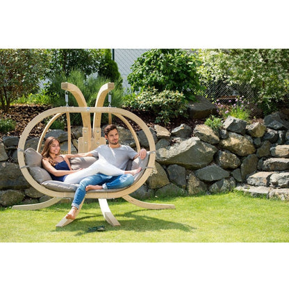 Amazonas Globo Royal Taupe Double Seater Hanging Chair (Weatherproof Cushion)