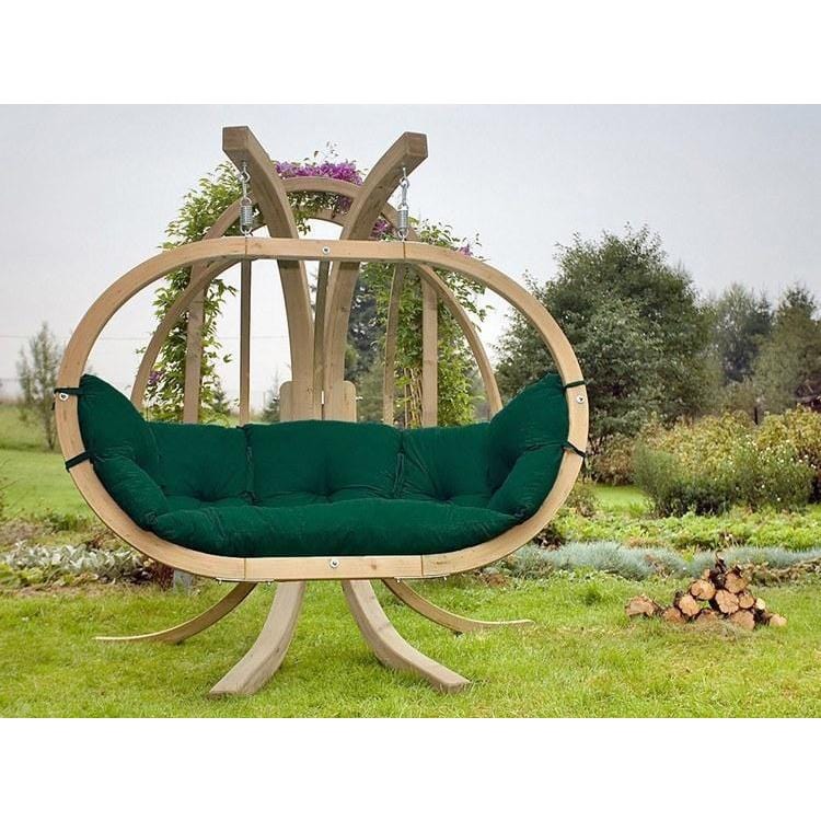Amazonas Globo Royal Verde Green Double Seater Hanging Chair (Weatherproof Cushion)