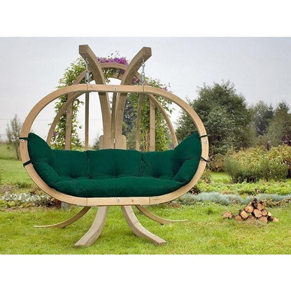 Amazonas Globo Royal Verde Green Double Seater Hanging Chair (Weatherproof Cushion)