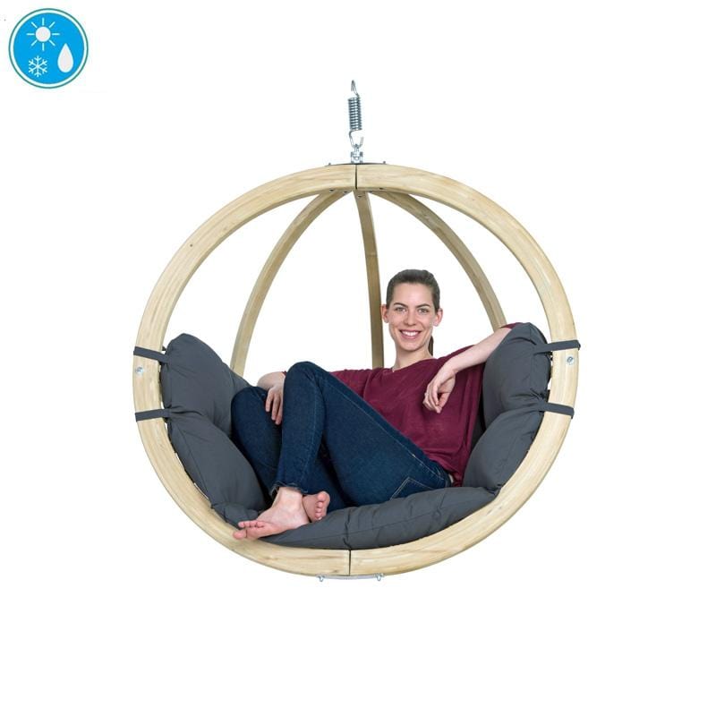Amazonas Globo Single Anthracite Hanging Chair - (Weatherproof)