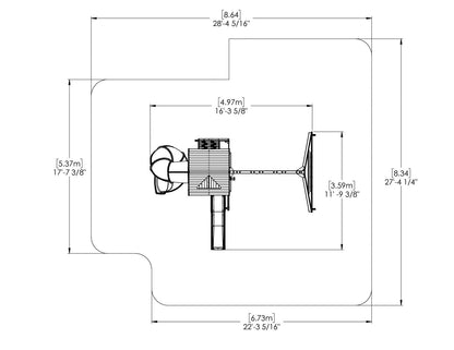 Mountain Peak Wooden Climbing Frame