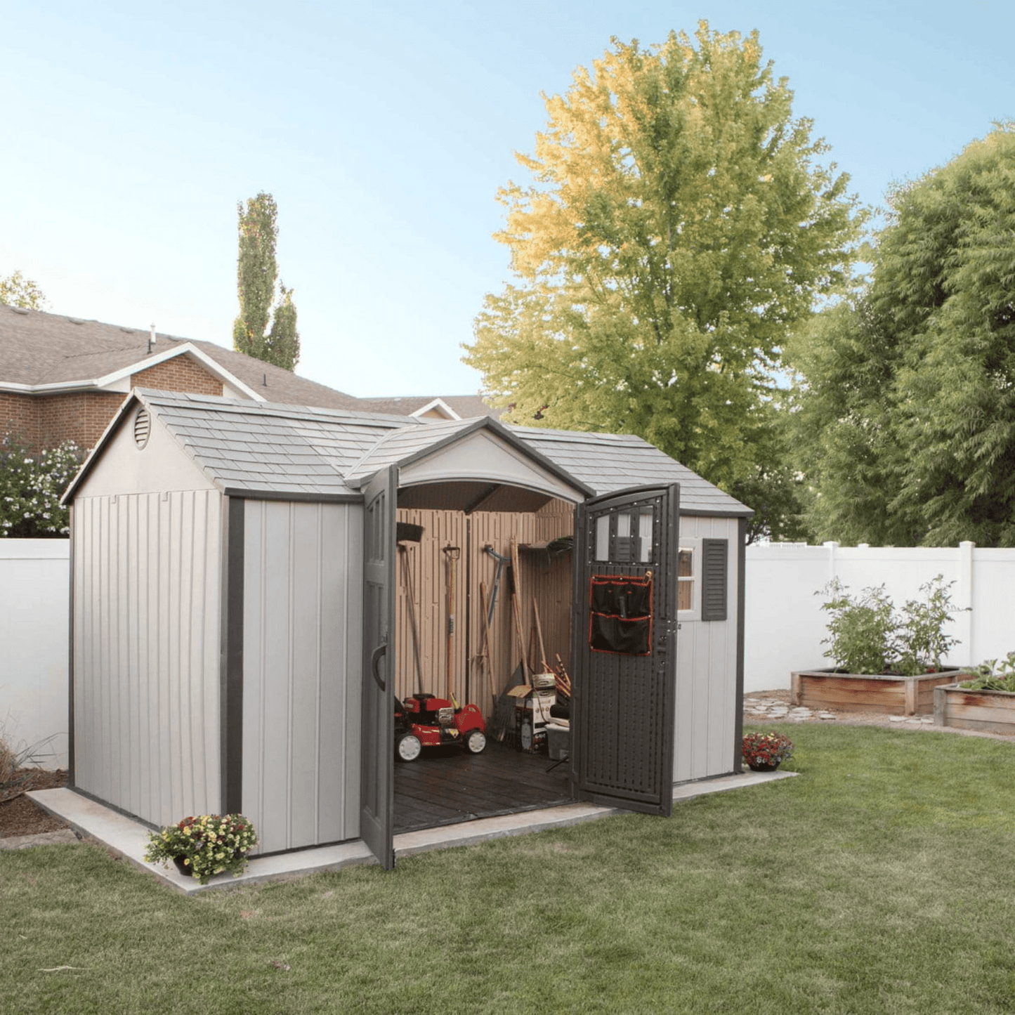 Lifetime 12.5x8 Heavy Duty Plastic Garden Shed