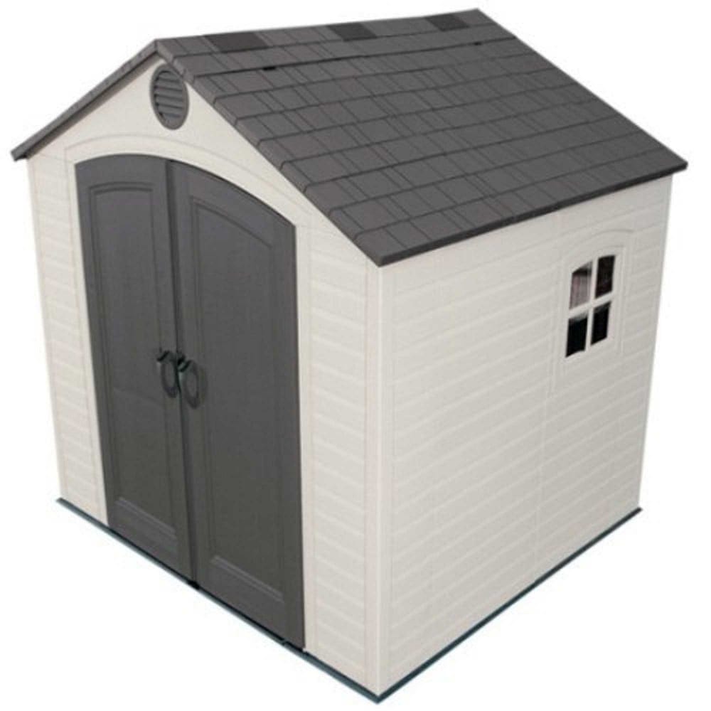 Lifetime 8 x 7.5 Plastic Shed Complete with Accessories (Special Edition)