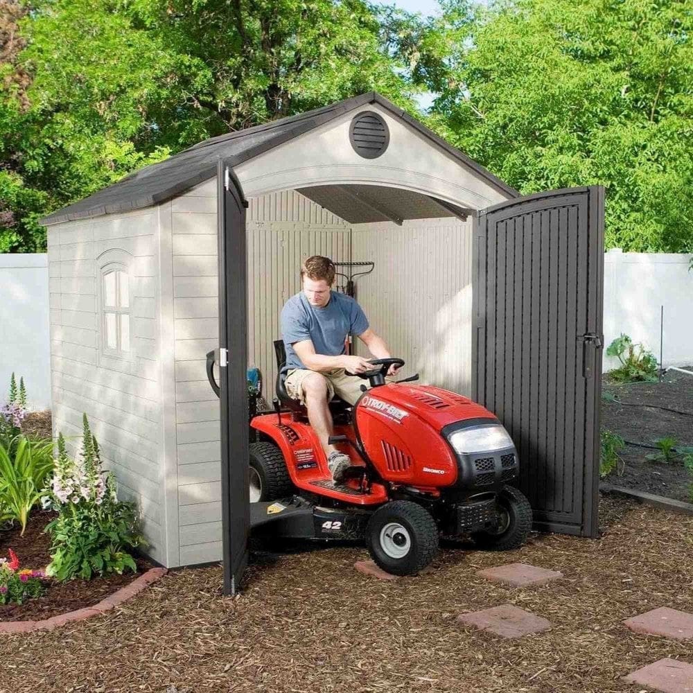 Lifetime 8 x 7.5 Plastic Shed Complete with Accessories (Special Edition)