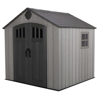 Lifetime 8 x 7.5 Plastic Shed Complete with Accessories (Special Edition)
