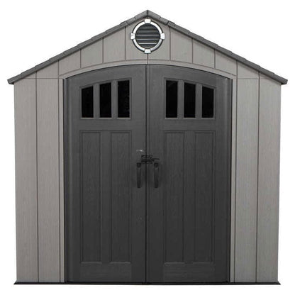 Lifetime 8 x 7.5 Plastic Shed Complete with Accessories (Special Edition)