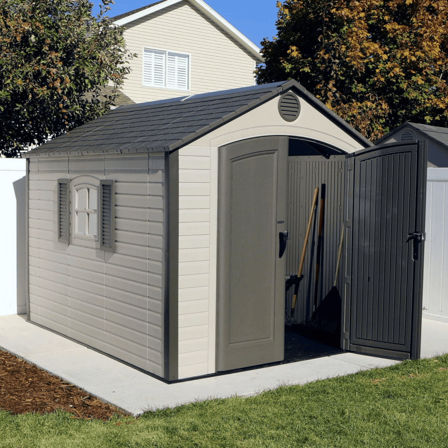 Lifetime 8 x 10 Special Edition Heavy-Duty Apex Plastic Shed