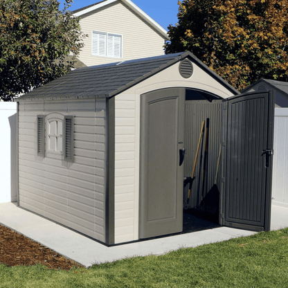 Lifetime 8 x 10 Special Edition Heavy-Duty Apex Plastic Shed