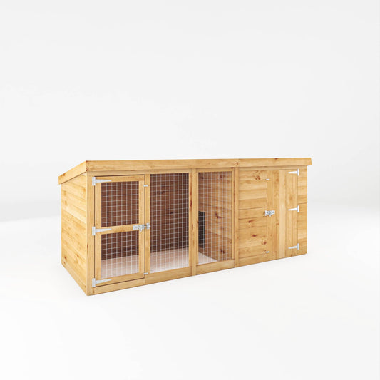 Mercia 10x4 Pent Berkshire Dog Kennel & Run
