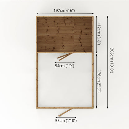 Mercia 10 x 6 Staffordshire Apex Dog Kennel & Run