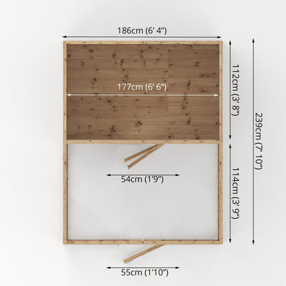 Mercia 8 x 6 Staffordshire Apex Dog Kennel & Run