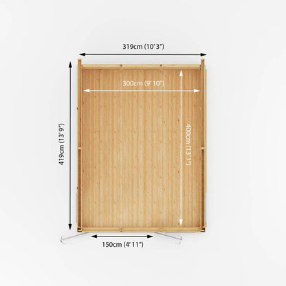 Mercia 3m x 4m The Edwinstowe Insulated Garden Room with White UPVC