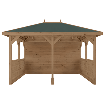 Mercia 10 x 13 (3m x 4m) Pressure Treated Traditional Gazebo with Side Panels