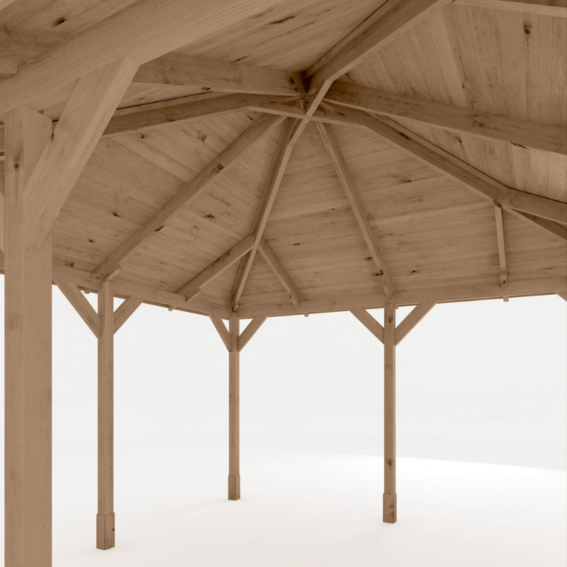 Mercia 13 x 13 (4m x 4m) Pressure Treated Traditional Gazebo