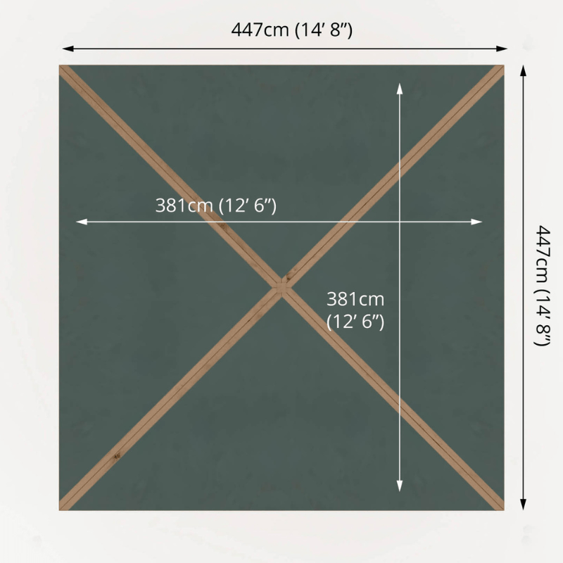 Mercia 13 x 13 (4m x 4m) Pressure Treated Traditional Gazebo