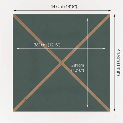 Mercia 13 x 13 (4m x 4m) Pressure Treated Traditional Gazebo