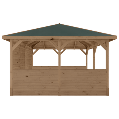 Mercia 13 x 13 (4m x 4m) Pressure Treated Traditional Gazebo with Side Panels