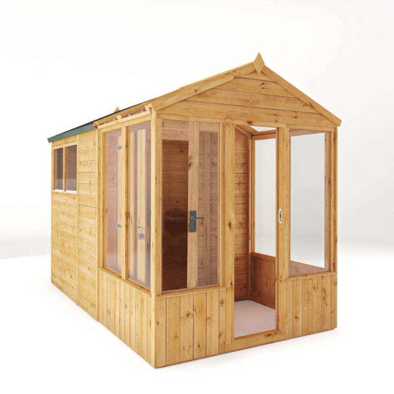 Mercia 10 x 6 Premium Woodsman Apex Styrene Combi Greenhouse