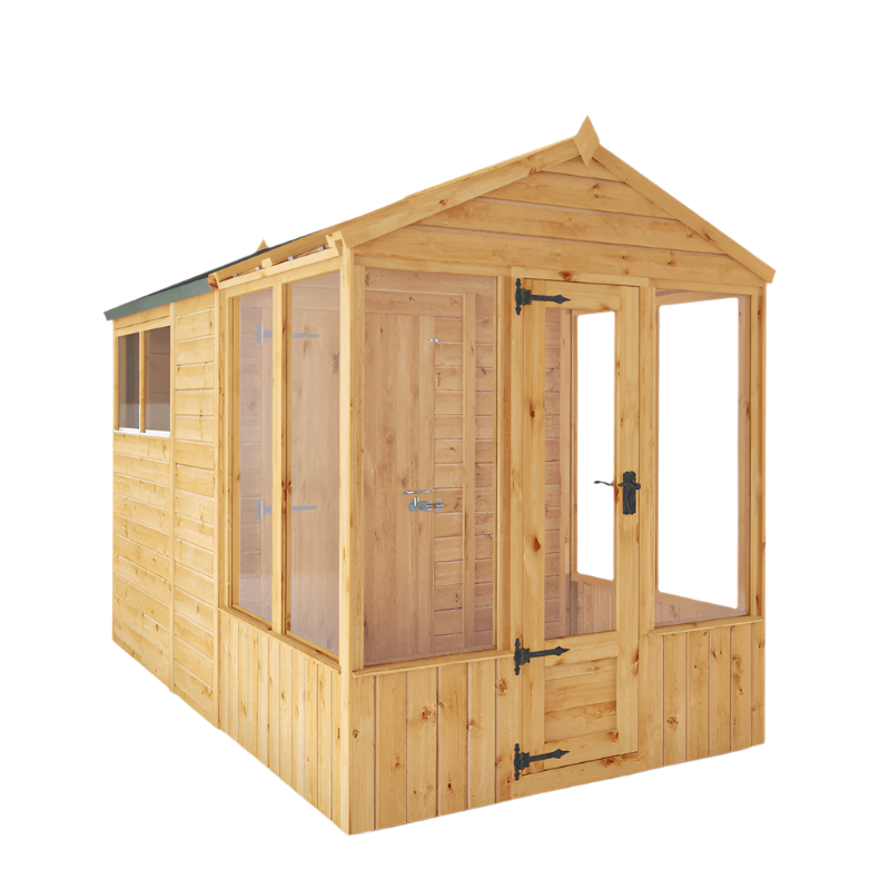 Mercia 10 x 6 Premium Woodsman Apex Styrene Combi Greenhouse
