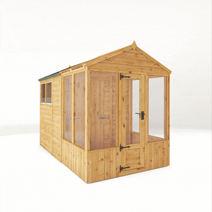 Mercia 12 x 6 Premium Woodsman Apex Styrene Combi Greenhouse