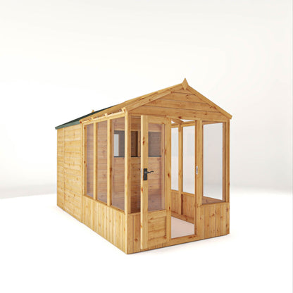 Mercia 12 x 6 Premium Woodsman Apex Styrene Combi Greenhouse