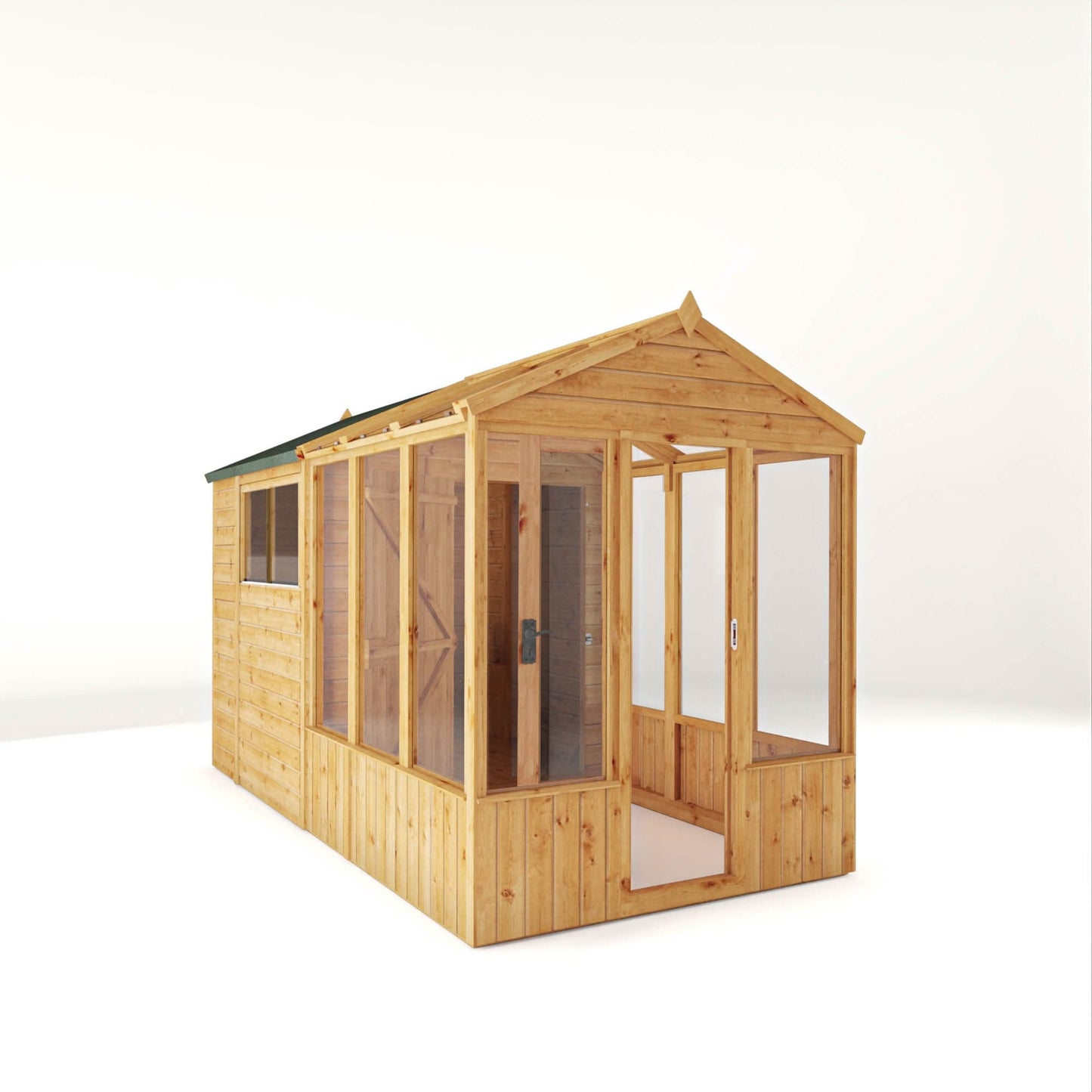 Mercia 12 x 6 Premium Woodsman Apex Styrene Combi Greenhouse