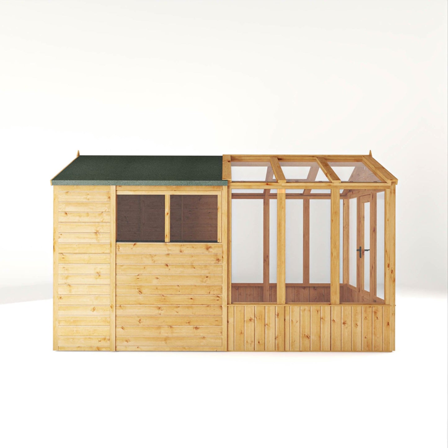 Mercia 12 x 6 Premium Woodsman Apex Styrene Combi Greenhouse