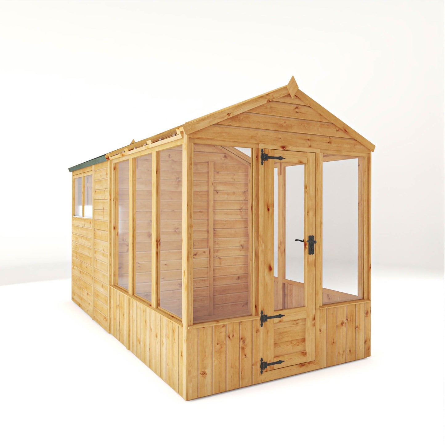 Mercia 12 x 6 Premium Woodsman Apex Styrene Combi Greenhouse