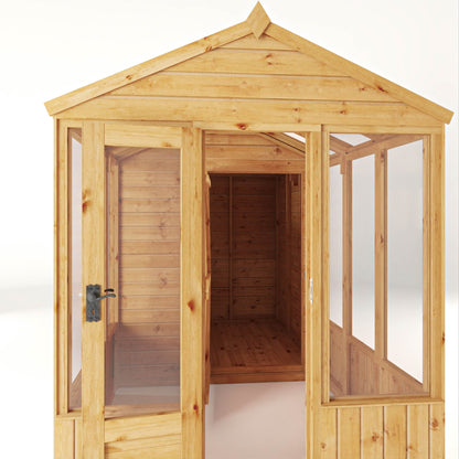 Mercia 12 x 6 Premium Woodsman Apex Styrene Combi Greenhouse