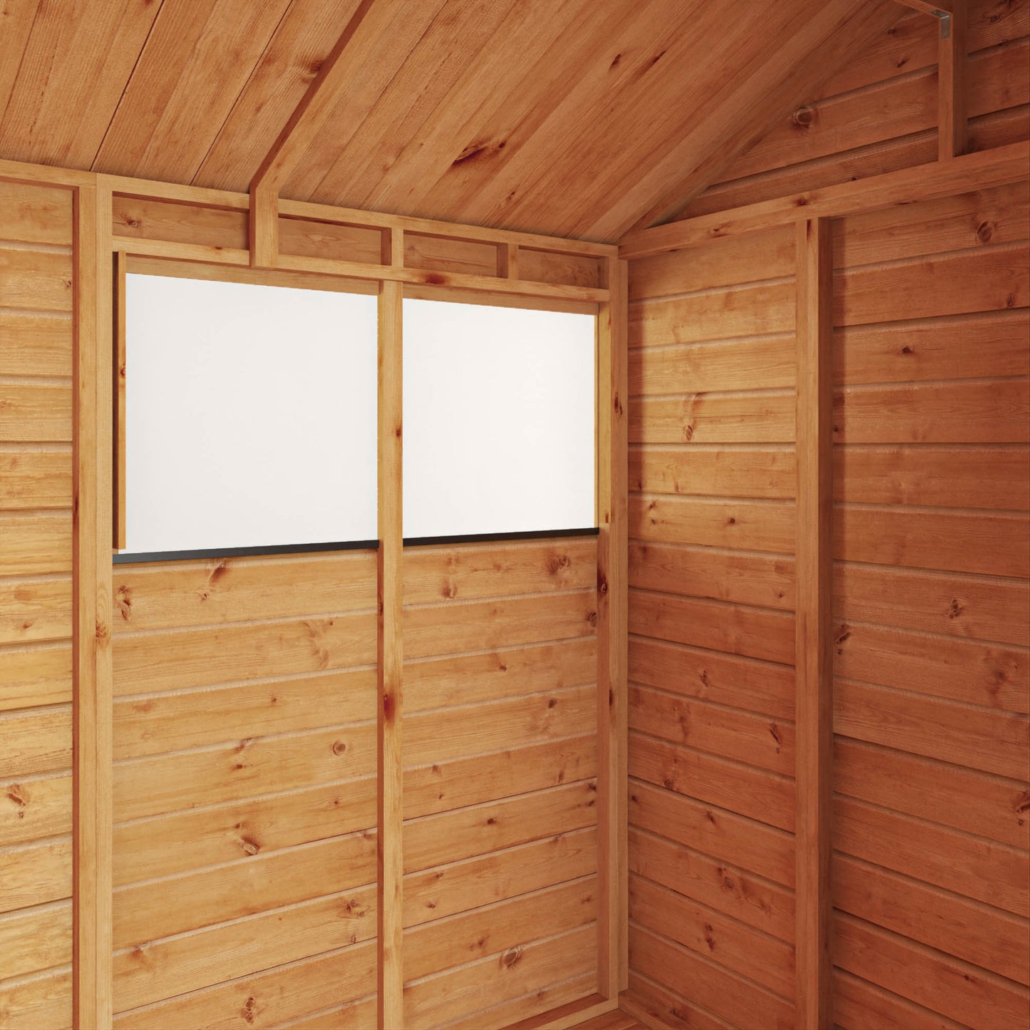 Mercia 12 x 6 Premium Woodsman Apex Styrene Combi Greenhouse