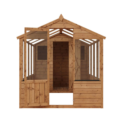 Mercia 12 x 6 Tongue and Groove Combi Greenhouse and Wooden Storage Shed