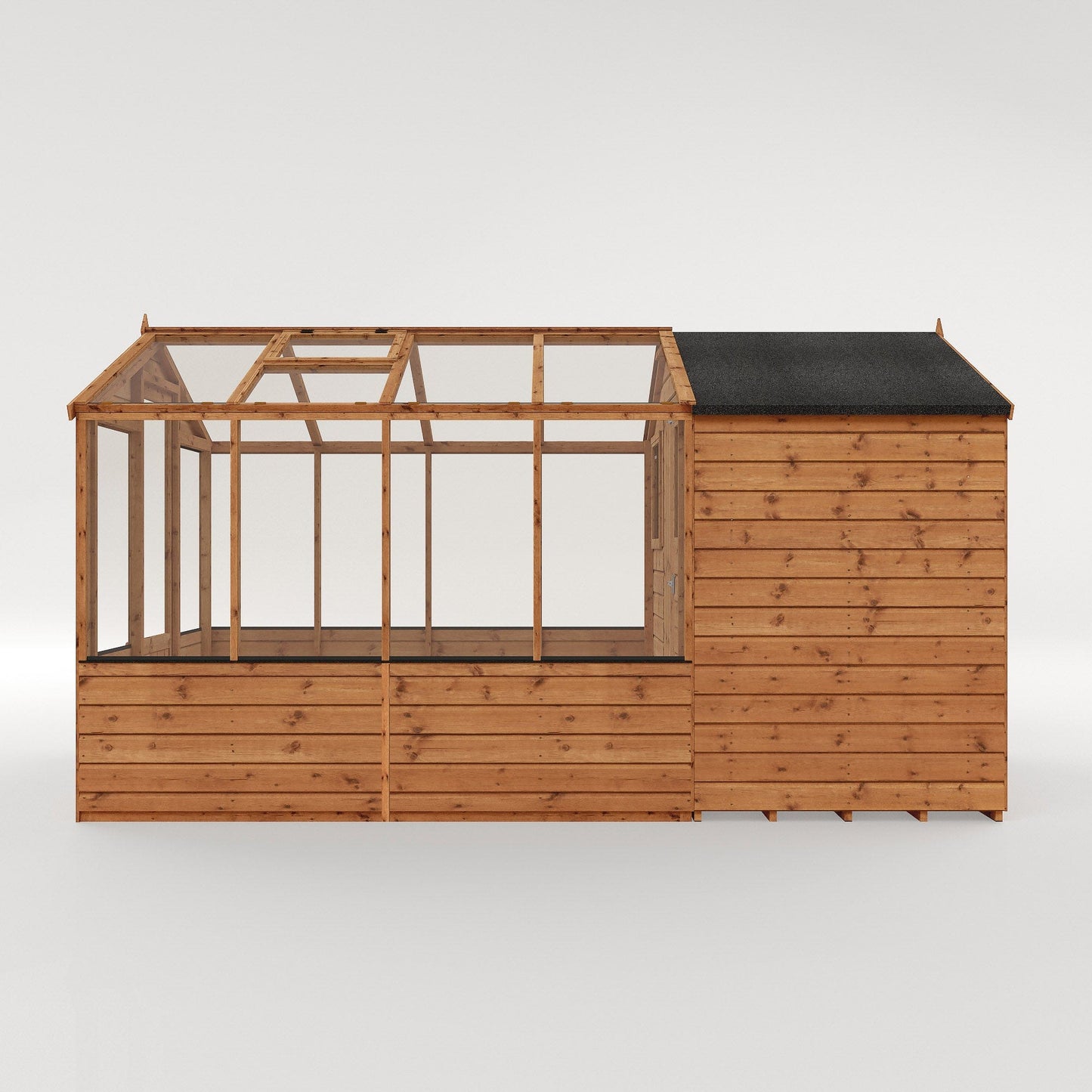 Mercia 12 x 6 Tongue and Groove Combi Greenhouse and Wooden Storage Shed