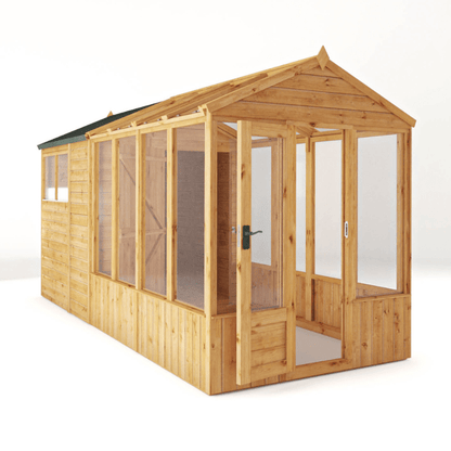 Mercia 14 x 6 Premium Woodsman Apex Styrene Combi Greenhouse